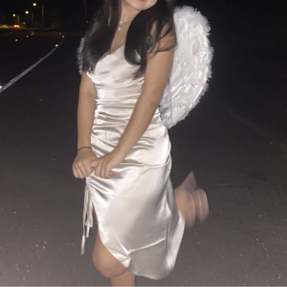 ❌SOLD❌satin asymmetrical dress